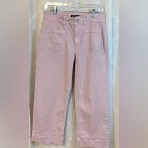 Buffalo David Bitton Light Pink Cropped Jeans | Bridgette | Hi Rise/Soft Stretch